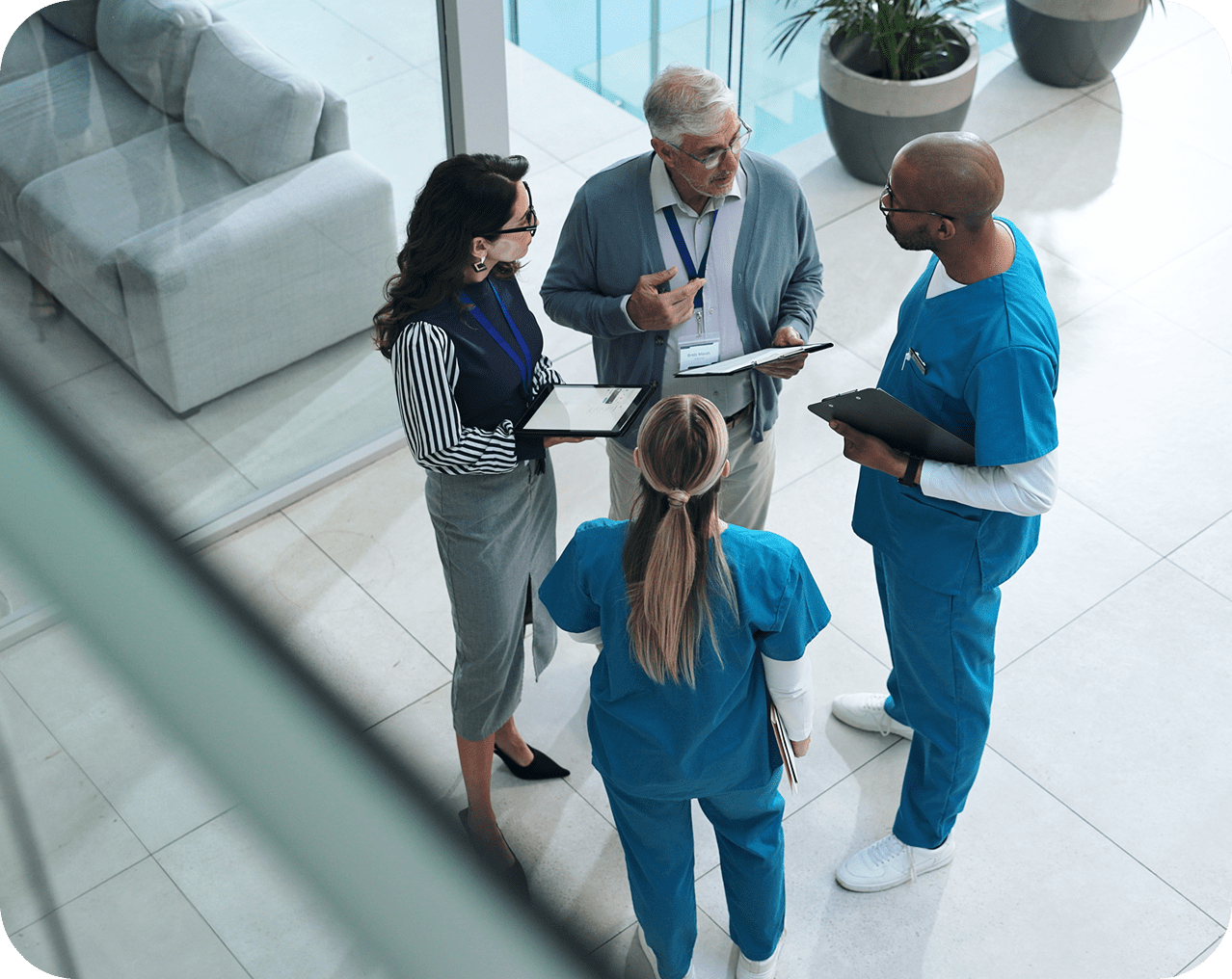 Doctors and staff collaborating together